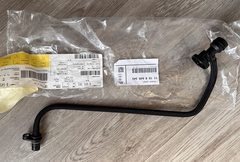 11158645343 HAVA TAHLIYE HORTUMU BMW F20 F30 G20 G01 B48 MOTOR