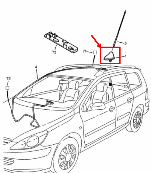 ANTEN DIBI PEUGEOT 307 CITROEN C4