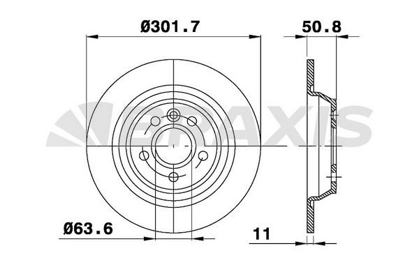 ARKA FREN DİSKİ 302mm TAKIM FORD MONDEO 2007-2014 (BRAXIS)