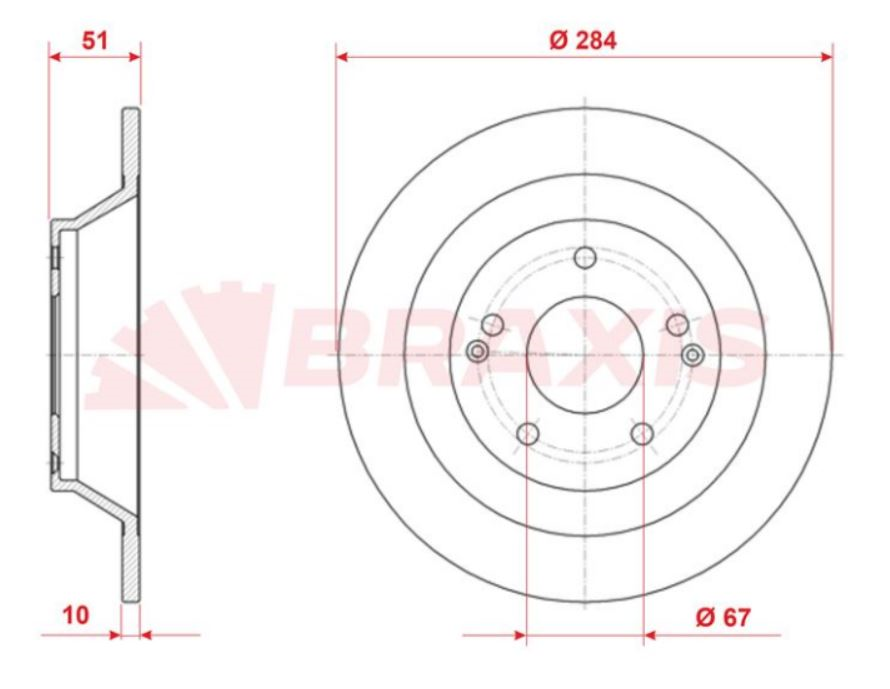 ARKA FREN DISKI AYNASI SSANGYONG TIVOLI XLV 2015-2021 ( BRAXIS )
