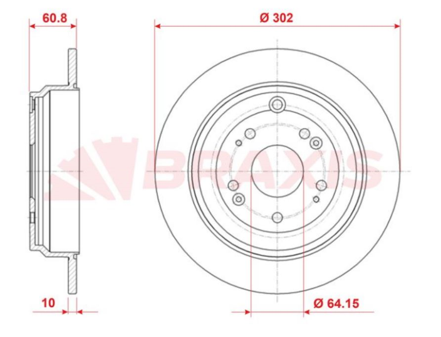 ARKA FREN DİSKİ TAKIM HONDA CRV 1.6 i-DTEC 2012-2018 ( BRAXIS )