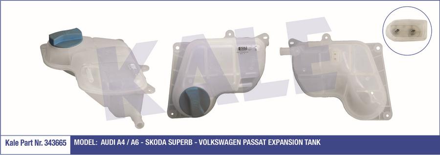 AUDI A4 A6 1998-2001 - RADYATÖR YEDEK SU DEPOSU KAPAKLI (KALE)