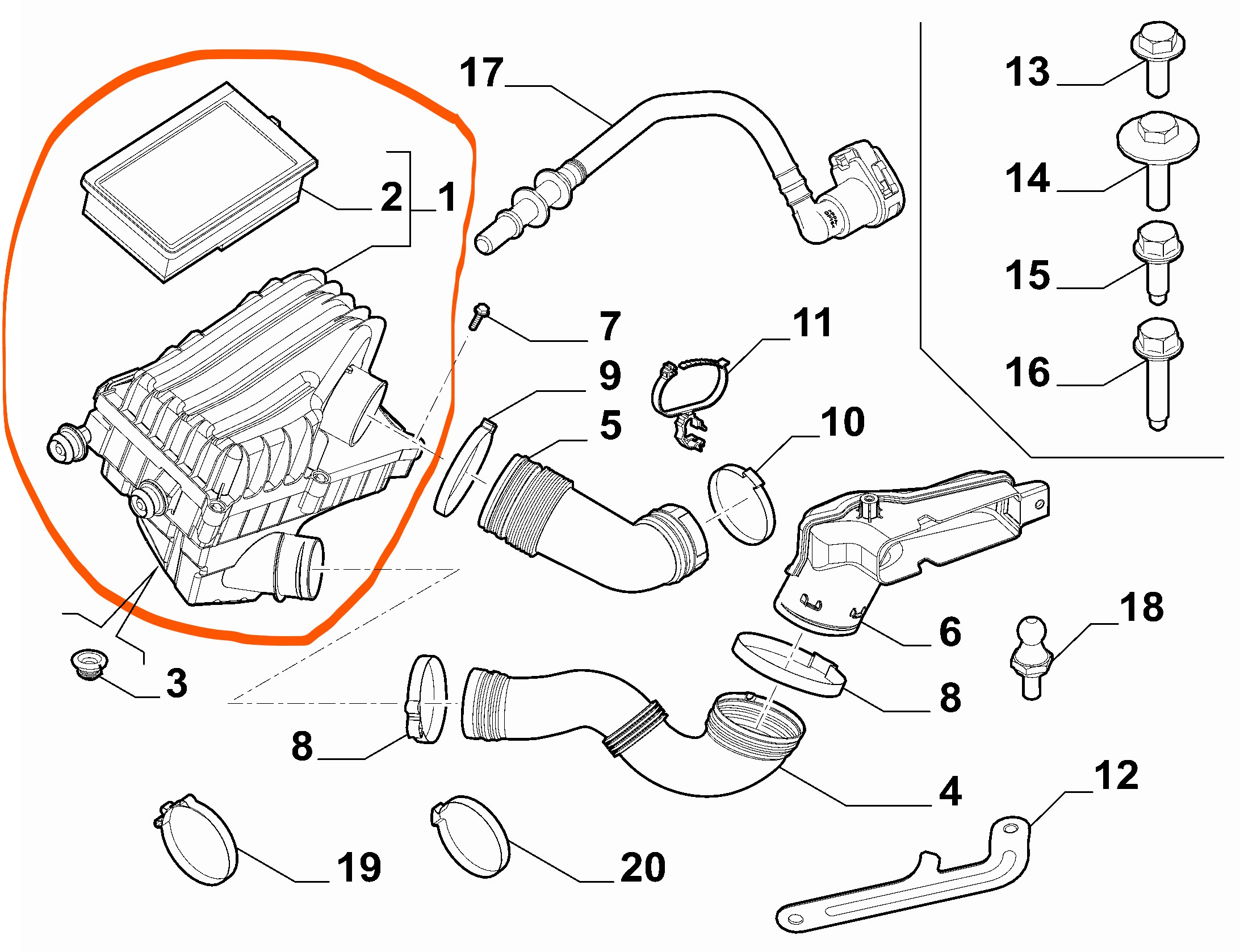 HAVA FİLTRE KUTUSU FIAT EGEA 1,6MJET EURO6 (OPAR 52233412)