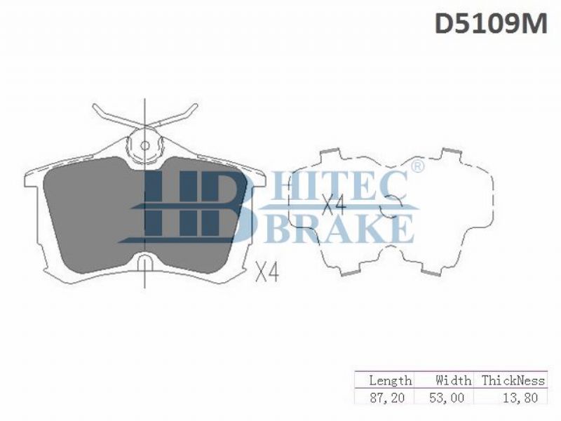 HONDA ACCORD 1998-2002 1,6-1,8 / ARKA FREN BALATASI (TAKIM) HITEC