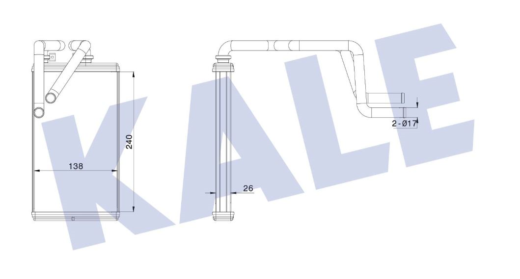KALORİFER RADYATÖRÜ PETEĞİ MITSUBISHI LANCER 2008-2015 ( KALE )