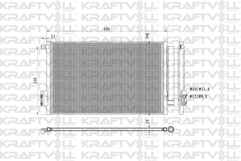 KLİMA RADYATÖRÜ FIAT EGEA 1.4 BENZINLI 2015-2026 (KRAFTVOLL)