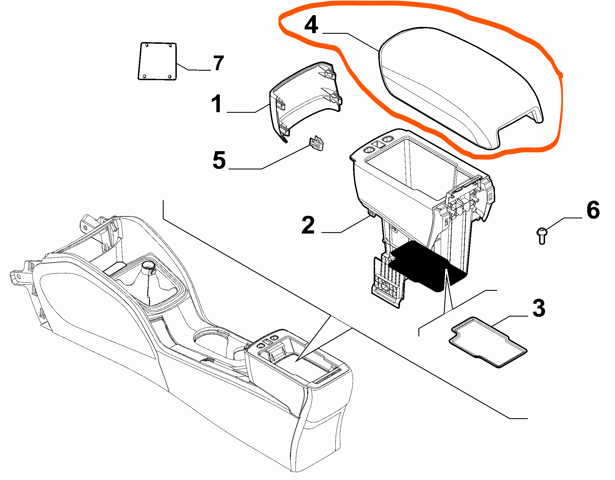 KOL DAYAMA KOLÇAK ÜST KAPAK FIAT EGEA (OPAR 735701524)