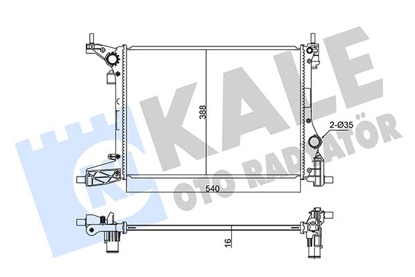 MOTOR SU RADYATORU FIAT EGEA 1,4 BENZİNLİ (KALE)