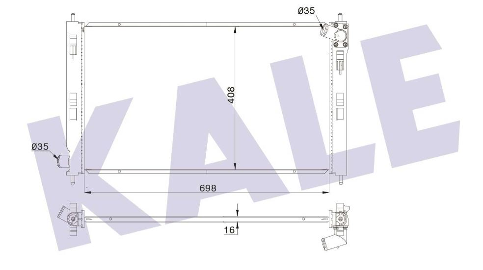 MOTOR SU RADYATÖRÜ MITSUBISHI ASX 2010-2017 MANUEL VİTES ( KALE )