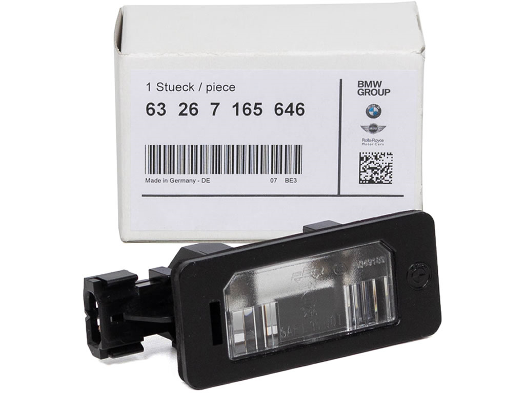 OEM 63267165646 PLAKA LAMBASI BMW E39 E60 E46 E90 KASA