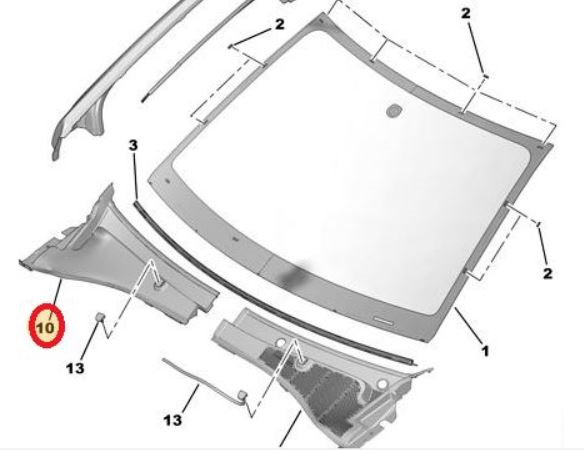 ÖN CAM SAĞ IZGARA PEUGEOT 301 CITROEN C-ELYSEE