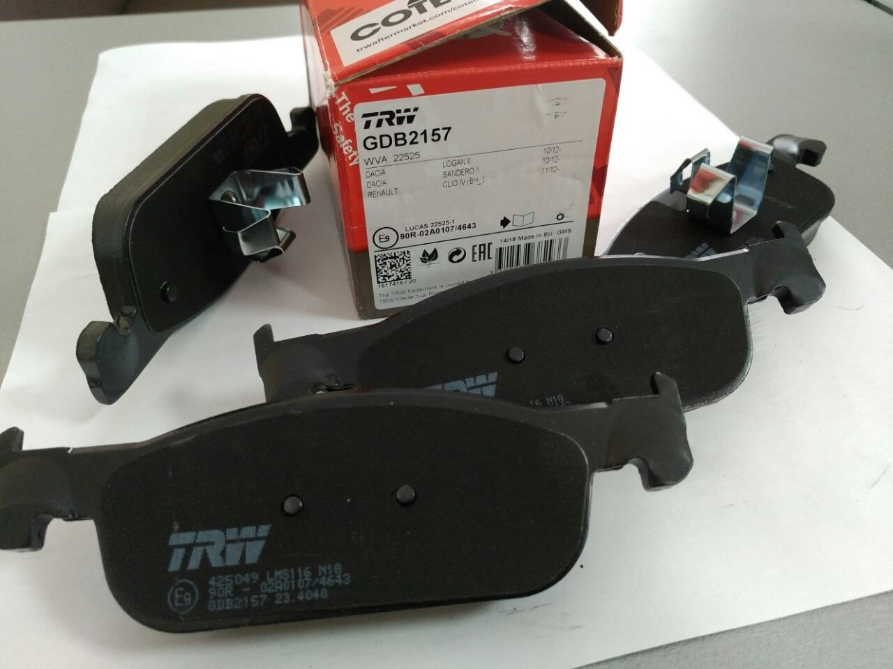 ÖN FREN BALATASI BOMBELİ UZUN TİP CLIO IV  SANDERO II (TRW)