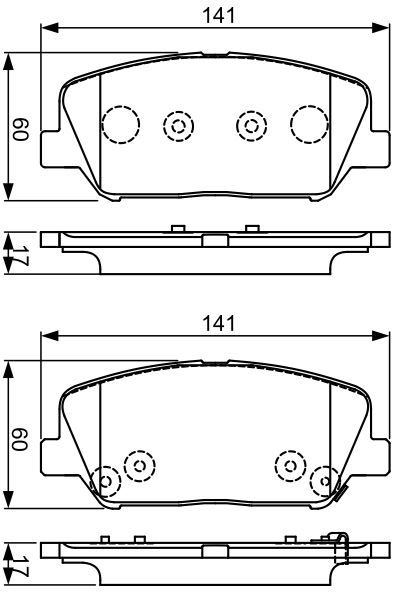 ÖN FREN BALATASI HYUNDAI I30 KIA CEED 2012-2018 16JANT (ÇEK BOSCH