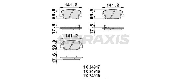 ÖN FREN BALATASI HYUNDAI I30 KIA CEED 2012-2018 16JANT ÇEK BRAXIS