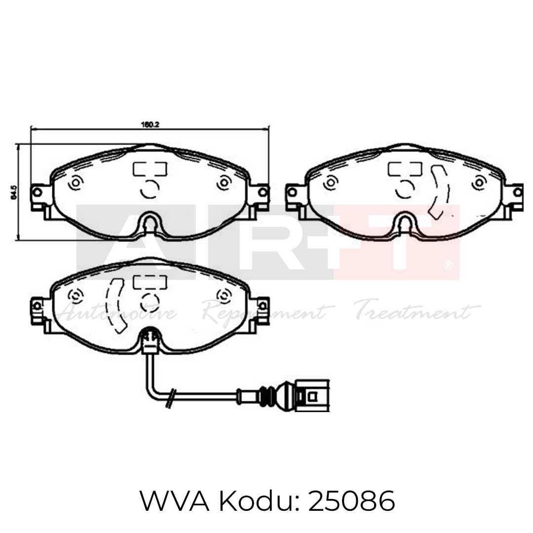 ÖN FREN BALATASI TAKIM A3 GOLF VII LEON OCTAVIA 2012-2018 ( ART )