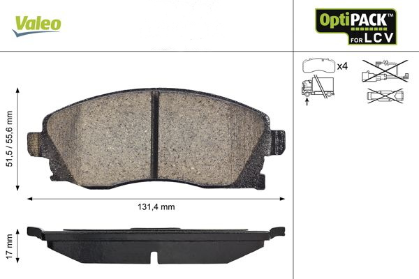 ÖN FREN BALATASI TAKIM OPEL CORSA C COMBO C MERIVA A ( VALEO  )