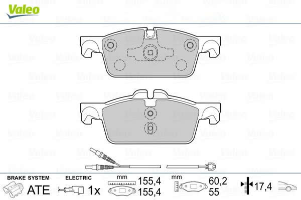 ÖN FREN BALATASI TAKIM PEUGEOT 508 2010-2018 ARASI ( VALEO )