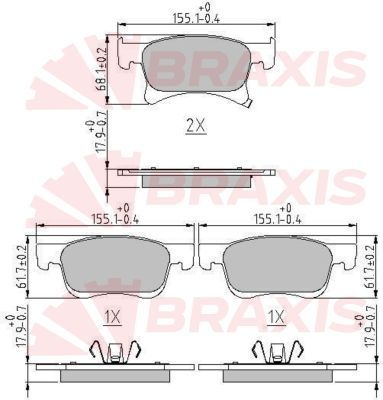 ÖN FREN BALATASI  15JANT TAKIM OPEL CORSA E 2015-2020 (BRAXIS)