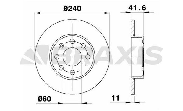ÖN FREN DİSKİ 240mm SOGUTMASIZ TAKIM OPEL CORSA C 1,0 1,2 (BRAXIS)