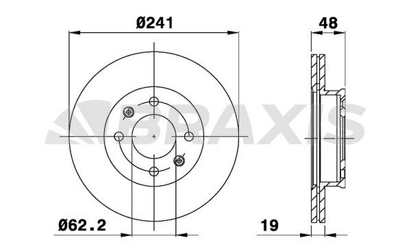 ÖN FREN DİSKİ 241mm TAKIM HYUNDAI GETZ BENZINLI 2002-2011 (BRAXIS)