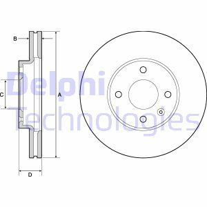ÖN FREN DİSKİ 256mm TAKIM CHEVROLET AVEO T300 2011-2013 (DELPHI)