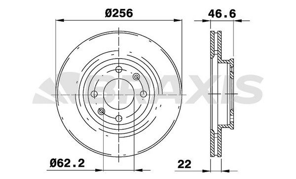 ÖN FREN DİSKİ 256mm TAKIM HYUNDAI ACCENT ERA 2006-2012 (BRAXIS)