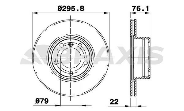 ÖN FREN DİSKİ 296mm SAĞ SOL TAKIM BMW E39 1996-2003 ( BRAXIS )