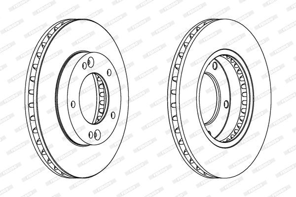ÖN FREN DİSKİ 302mm SAĞ SOL TAKIM KIA SORENTO 2002-2009 (FERODO)