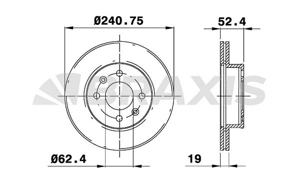 ÖN FREN DİSKİ SAĞ SOL TAKIM HYUNDAI ACCENT 2000-2006 ( BRAXIS )