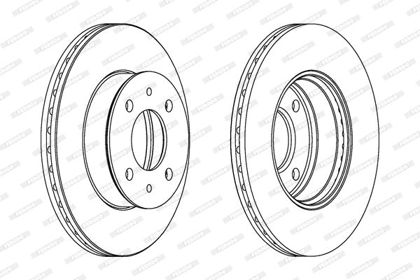 ÖN FREN DİSKİ SAĞ SOL TAKIM HYUNDAI ACCENT 2000-2006 ( FERODO )