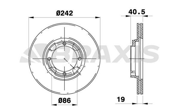 ÖN FREN DİSKİ SAĞ SOL TAKIM HYUNDAI EXCEL ACCENT 1990-1999 BRAXIS