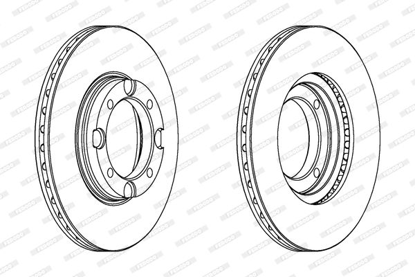 ÖN FREN DİSKİ SAĞ SOL TAKIM HYUNDAI EXCEL ACCENT 1990-1999 FERODO