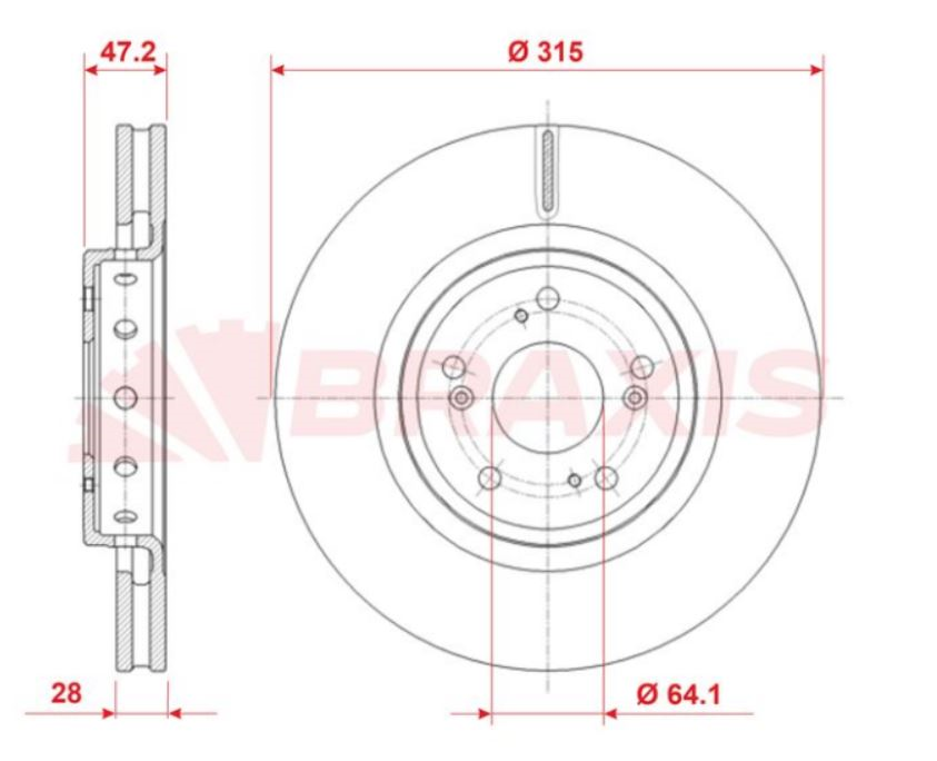 ÖN FREN DİSKİ TAKIM HONDA CRV 1.6 i-DTEC 2012-2018 ( BRAXIS )