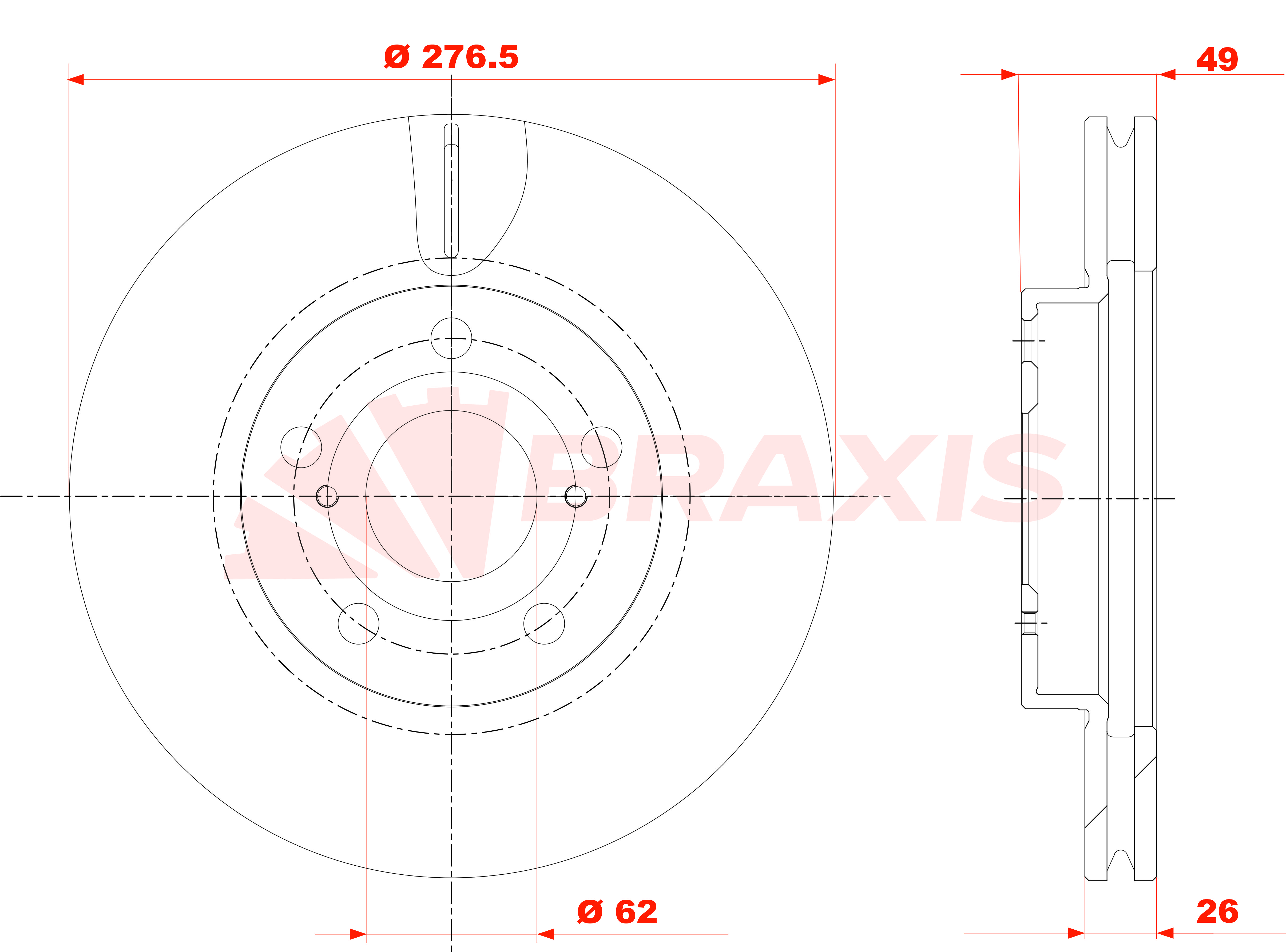 ÖN FREN DİSKİ TAKIM TOYOTA COROLLA AURIS 2013-2018 (BRAXIS)