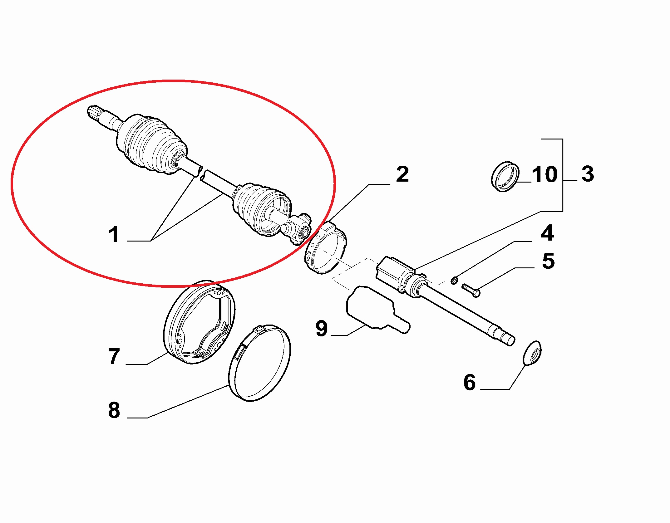 ÖN SAĞ AKS FIAT EGEA 1,4 BENZİNLİ MOTOR (OPAR 46355148)