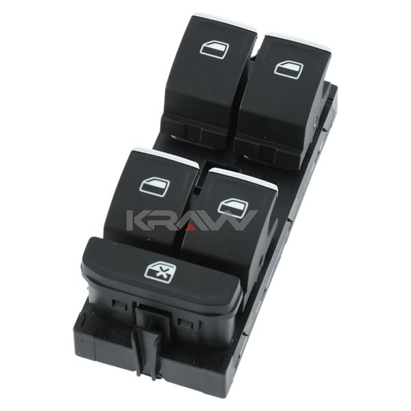 ÖN SOL 4LÜ CAM DÜĞMESİ KROM KIRMIZI ISIK SEAT LEON 2013-2020 (KRAW)