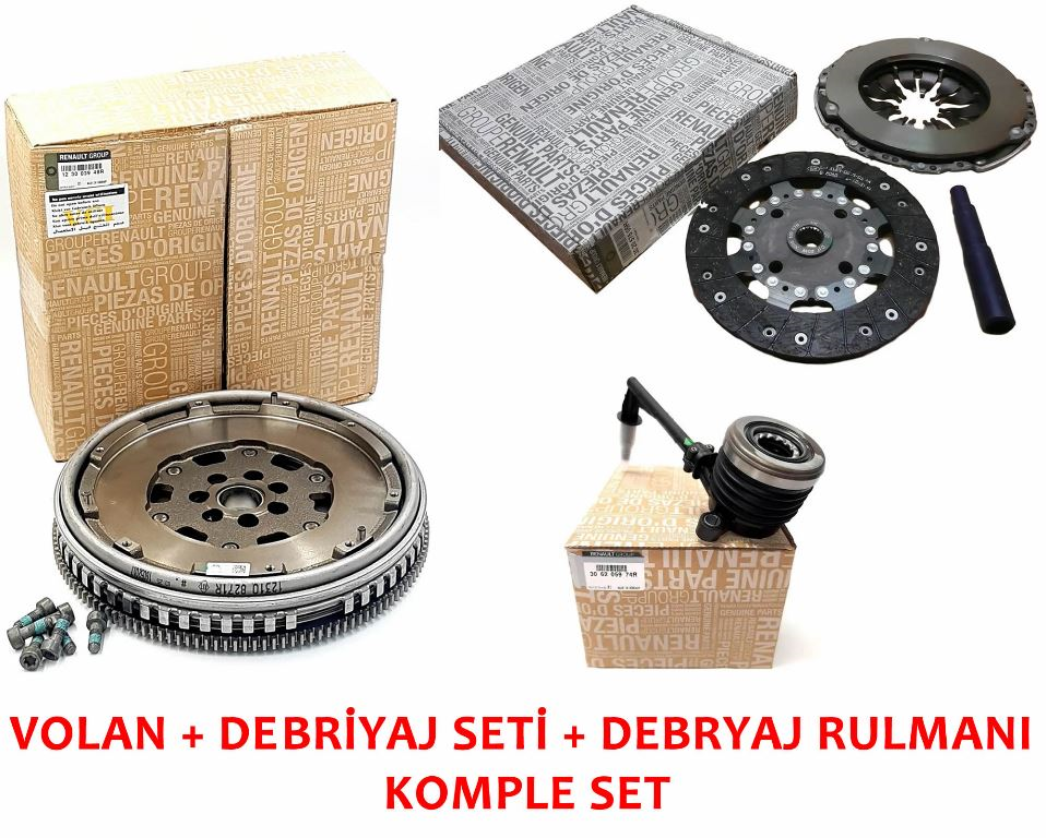 QASHQAI JUKE 1.5DCİ 6İLERİ VOLAN DEBRİYAJ BASKI BALATA RULMAN SET