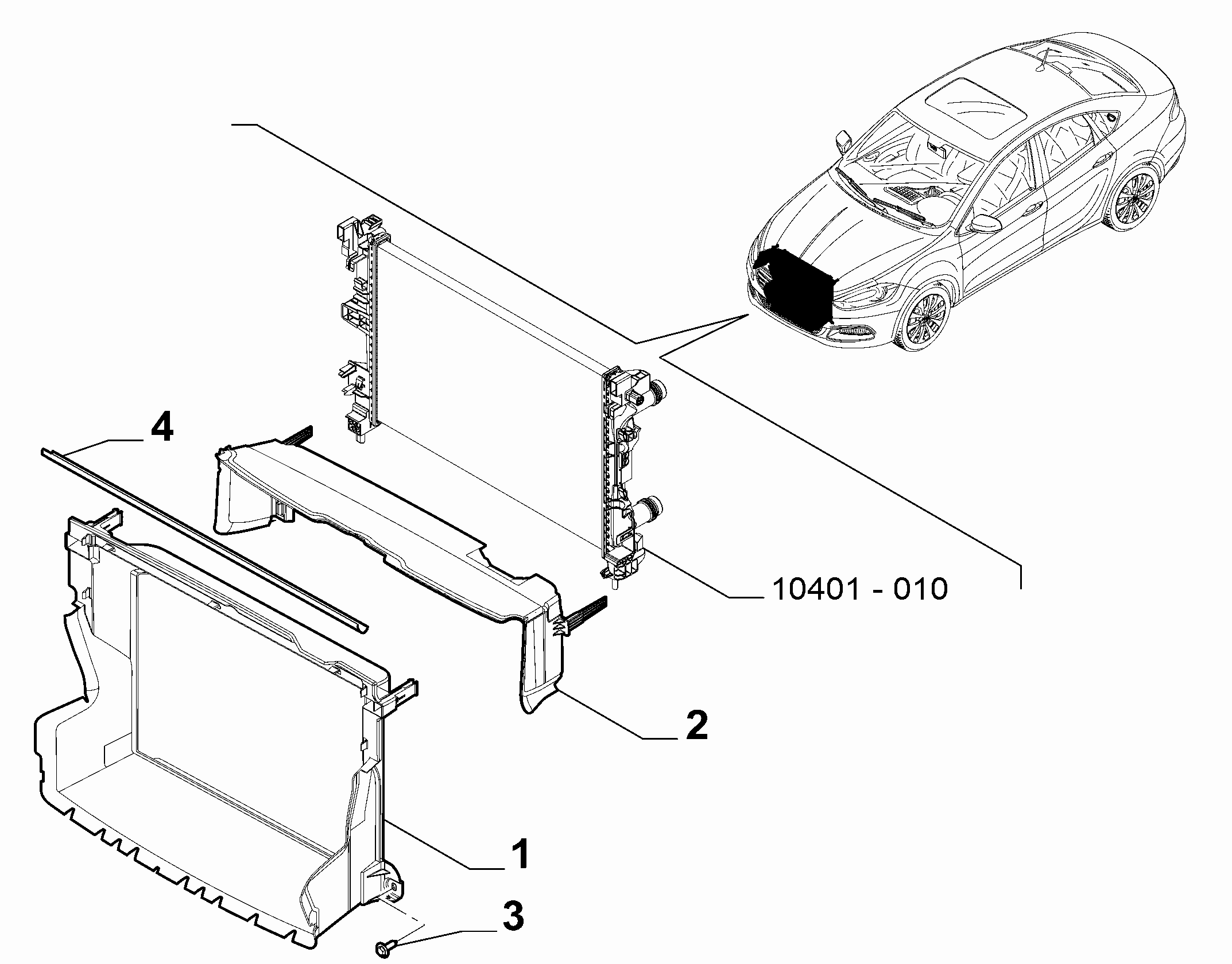 RADYATOR ÜST BAKALİTİ FIAT EGEA 1,6 MJET (OPAR 52189690)