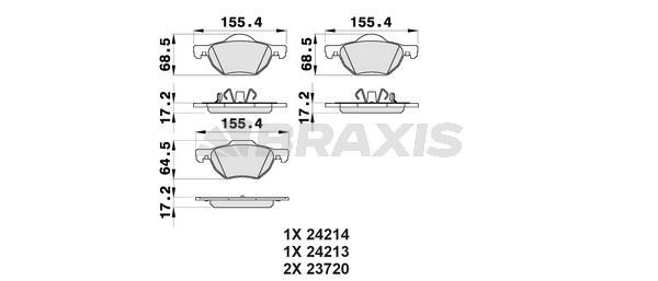 ÖN FREN BALATASI TAKIM - HONDA ACCORD 2003-2006 ARASI ( BRAXIS )