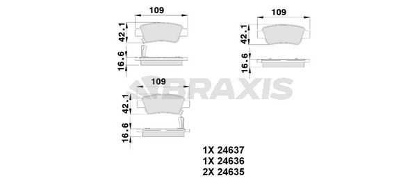 HONDA CRV 1.6 i-DTEC 2013-2018 ARKA FREN BALATASI TAKIM (BRAXIS)
