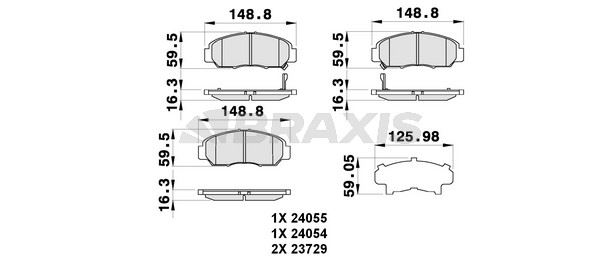 ÖN FREN BALATASI TAKIM HONDA CIVIC FD6 SEDAN 2007-2012 ( BRAXIS )