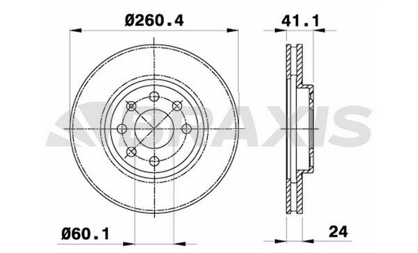 ÖN FREN DİSKİ 260mm 4BİJON TAKIM  OPEL CORSA C COMBO C (BRAXIS)