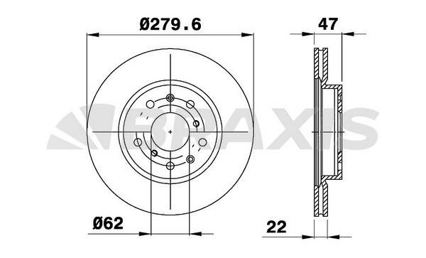 ÖN FREN DİSKİ TAKIM SUZUKI SX4 FIAT SEDICI 2006-2014 (BRAXIS)