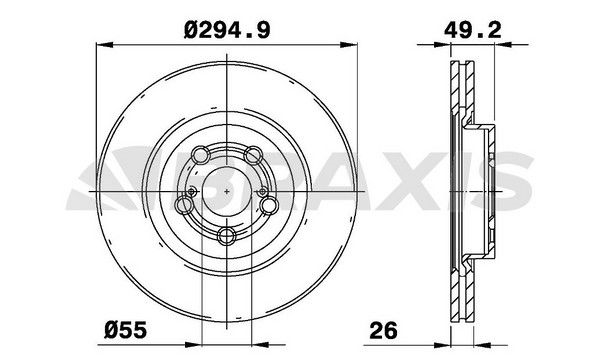 ÖN FREN DİSKİ 295mm ÇAP:55 TAKIM TOYOTA AVENSIS 2003-2008 (BRAXIS)