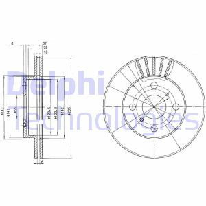 ÖN FREN DİSKİ 235mm SAĞ SOL TAKIM TOYOTA YARIS 1999-2005 (DELPHI)