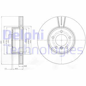 ÖN FREN DİSKİ 324mm SAĞ SOL TAKIM BMW 5 SERİSİ E60 KASA (DELPHI)