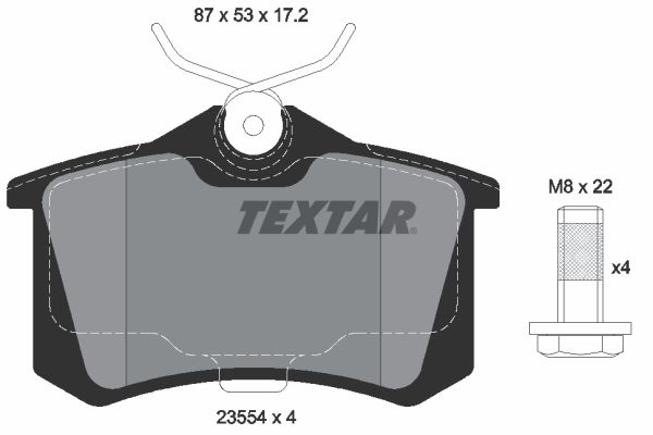 ARKA FREN BALATASI SEAT ALTEA IBIZA LEON CORDOBA ( TEXTAR )
