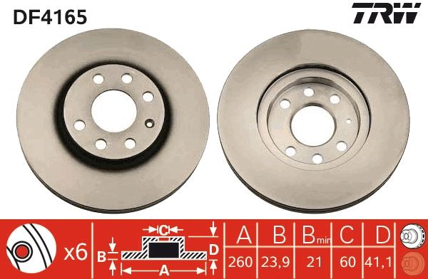ÖN FREN DİSKİ 260mm 4BİJON TAKIM  OPEL MERIVA A KASA (TRW)