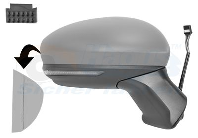 SAĞ DİKİZ AYNASI SİNYALLİ ISITMALI RENAULT CAPTUR 2020-2023 (ART)