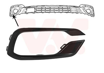 SAĞ SİS FARI ÇERÇEVESİ SIYAH FIAT EGEA 2020-2026 (PIED)